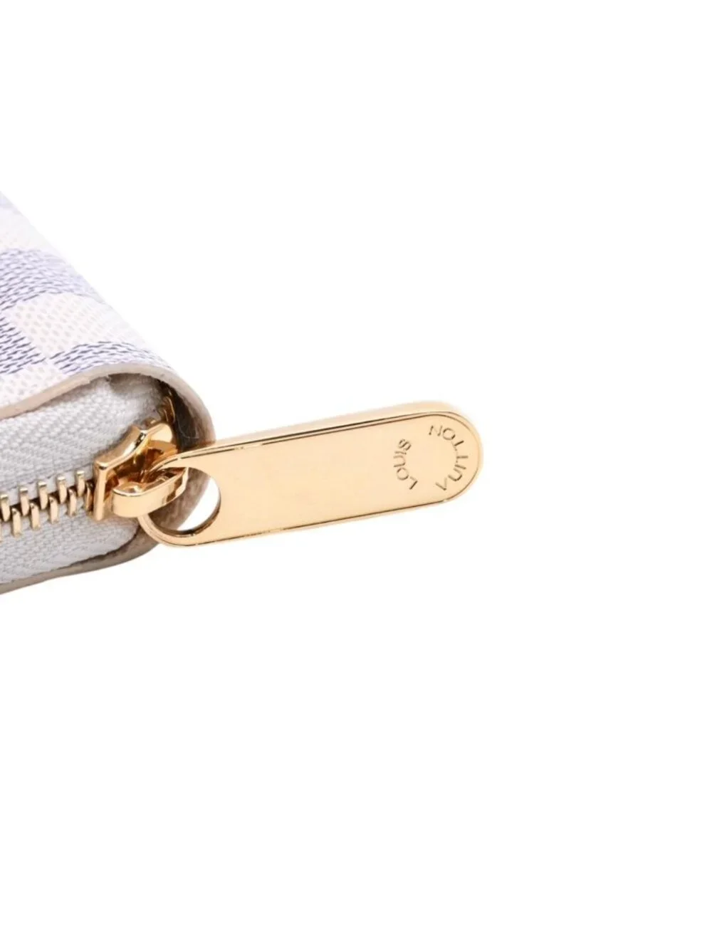 Louis Vuitton Damier Azur Zippy Wallet Ivory Black Round